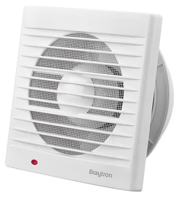 Image de Braytron Ventilateur de salle de bains Ø 120 mm Ventilateur mural pour WC et cuisine Silencieux 35 dB 160 m³/h 16 W