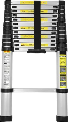 Produktbild von Hebitod Teleskopleiter Alu 3.8m Stehleiter Mehrzweckleiter Alu Anlegeleiter Multifunktionsleiter Ausziehleiter