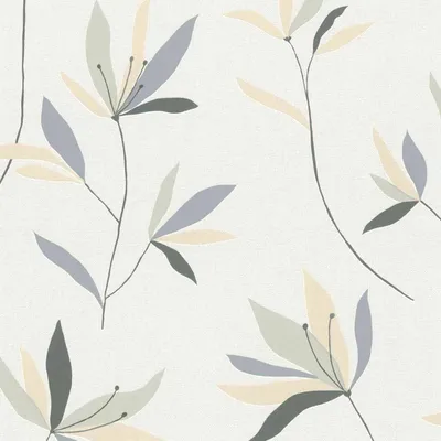 Produktbild von Vliestapete Blumentapete Weiß Naturoptik 634075 Mustertapete Color Your Life
