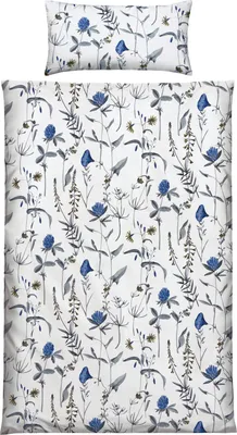 Produktbild von Erwin Müller Bettwäsche blau-weiß 1x 155x220 cm + 1x 40x80 cm