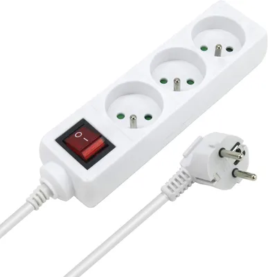 Zdjęcie produktu dla Waytex 52119 - Listwa zasilająca - 3 gniazda - Kabel - 1,50 m - Biała