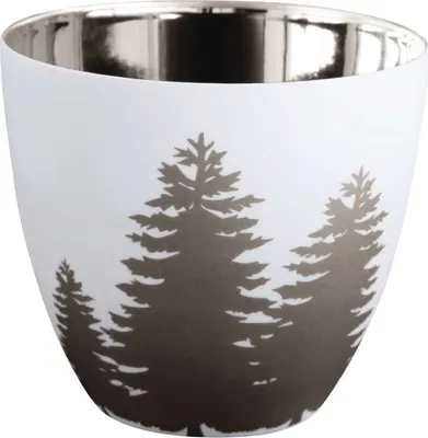 Produktbild von ASA Windlicht Bäume weiss/silber 8 cm