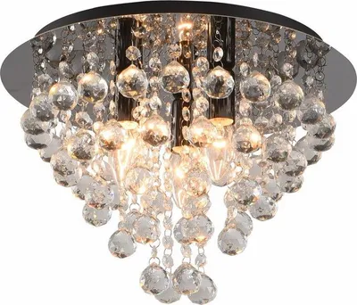 Immagine prodotto di Lampada da soffitto London crystal nera 3xE14x40W in metallo, dimensioni: 26x38x38 cm, IP20 Reality