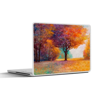 Produktbild von MuchoWow® Laptop Aufkleber Sticker Cover Ölgemälde - Baum - Farben 30x22 cm - Laptop-Sticker