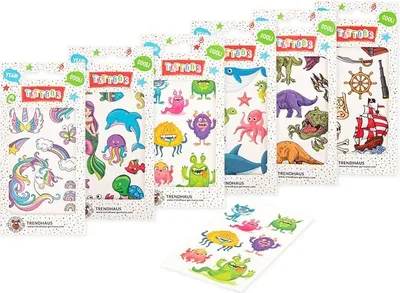 Produktbild von Trendhaus Tattoos für Kinder 6fach sortiert