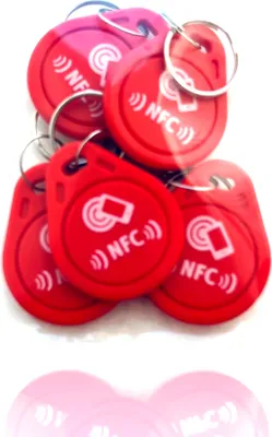 Produktbild von 5 Stk. NFC-Tag NTAG216-Set als Schlüsselanhänger für alle Smartphones geeignet