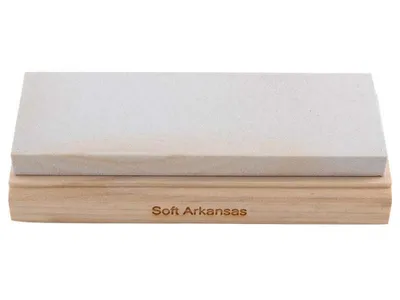 Produktbild von RH PREYDA Soft Arkansas Schleifstein, Körnung 400-600,, Stein 150x50x12 mm, Holzplattform