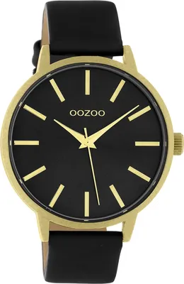 Produktbild von Oozoo Armbanduhr schwarz Leder Timepieces Damen Analog-Quarzuhr UOC10838