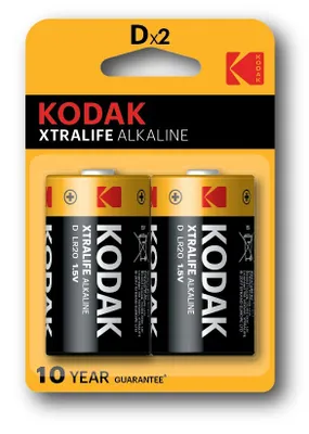 Produktbild von Kodak KDXLR20PB2, Einwegbatterie, D, Alkali, 1,5 V, 2 Stück(e), 15500 mAh