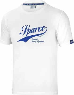 Produktbild von Herren Kurzarm-T-Shirt Sparco Vintage L Weiß