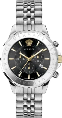 A product shot of a men's chronograph watch.