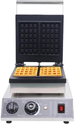 Zdjęcie produktu dla Wafelnica – 1750 W – regulacja temperatury – obrotowa – ze stali nierdzewnej – do przygotowywania belgijskich gofrów