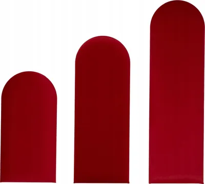 Produktbild von Polsterpaneel Wandpolster Bettkopfteil Ovales Komvortowy 80x30 cm Rot Smart Velvet
