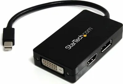 Immagine prodotto di StarTech.com MDP2DPDVHD cavo e adattatore video 0,15 m DisplayPort + DVI-D + HDMI Nero