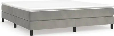 Produktbild von vidaXL Boxspringbettgestell Hellgrau 160x200 cm Samt