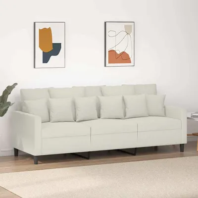Obrázok produktu pre vidaXL 3-miestna pohovka Cream 180 cm Velvet