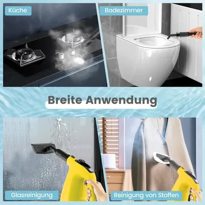 Immagine prodotto di Pulitore a vapore portatile, 1500 W, serbatoio da 400 ml, 125 °C
