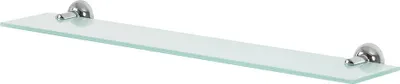 Produktbild von Spirella Wand-Glasablage Campagne Badezimmerablage Ablage Wandablage für das Badezimmer aus Glas und Edelstahl 40cm - zum kleben und bohren