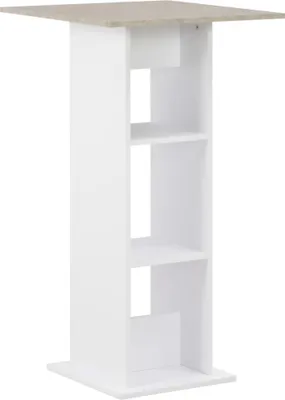 Produktbild von "im Angebot" Bartisch Weiß und Beton 60x60x110 cm - Esstische CC1994