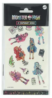 Produktbild von Kreative Bastelgruppen-Tattoos Monster High, 12tlg.