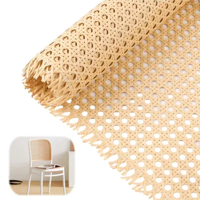 Imagen del producto de Trenzado de ratán sintético, 40 x 150 cm, impermeable, color madera