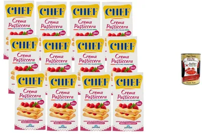 Produktbild von 12x Parmalat Chef Crema Pasticcera Puddingcreme Sahne für Kuchen sofort fertig 530g Desserts Gebäckprodukt Glutenfrei Frei von Konservierungsstoffen