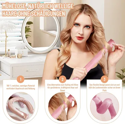 Produktbild von 6 Lockenwickler für Locken über Nacht, für Damen und Mädchen, 10 Zoll | Lockenwickler ohne Hitze in 6 Farben, Haarwickler zum Selberstylen für kurzes und langes Haar