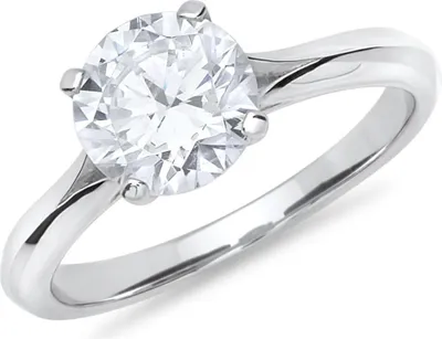 Produktbild von Verlobungsring aus 925 Silber großer Zirkonia 2,3mm breit VR0047