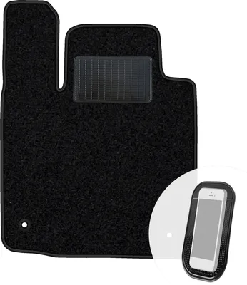 Produktbild von moto-MOLTICO Fahrer Fußmatte Auto Velours Fahrerseite Autoteppiche Schwarz Fahrermatte 1-teilig passend für Renault Twingo II 2007-2014