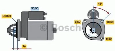 Produktbild von BOSCH 0 986 011 830 Starter Anlasser 0,8kW für RENAULT 4 (112) 12V