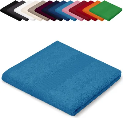 Produktbild von Saunatuch XXL 100x200 cm Saunalaken Strandtuch Saunahandtuch 100% Baumwolle Badelaken, Farbe: Türkis