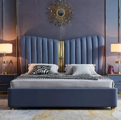 Produktbild von Bett Polster Design Luxus Holz Doppelbetten Schlafzimmer Hotel Möbel Neu