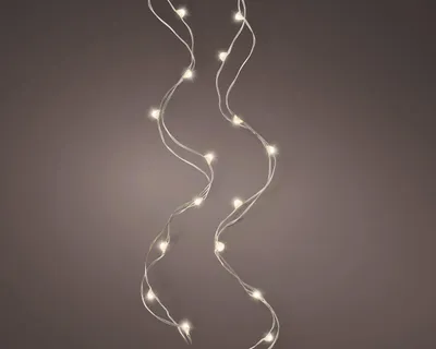 Obrázok produktu pre Mikrovianočná reťaz, 195 cm, strieborný drôt