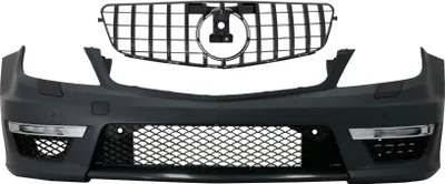 Obrázok produktu pre Nárazník pre Mercedes triedy C W204 12+ C63 facelift mriežka chladiča GT-R čierna