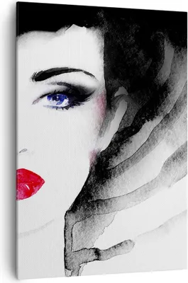 Produktbild von Bild auf Leinwand - Leinwandbild - Einteilig - Frau Gesicht - 70x100cm - Wand Bild - Wanddeko - Wandbilder - Leinwanddruck - Kunstdruck - Wanddekoration - Leinwand bilder - Wandbild - PA70x100-3756
