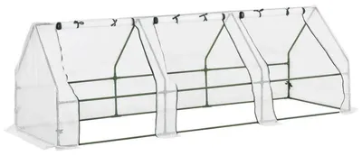 Immagine prodotto di Mini serra da giardino - Serra in film plastico | Colore: Bianco | Dimensioni: 90x270x90 cm