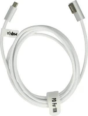 Produktbild von vhbw Adapterkabel USB Typ C auf MagSafe 1 kompatibel mit Apple AB811CH/A, MA254LL/A, MA254CH/A Notebook, Laptop - 170 cm, 100 W, Nylongewebe