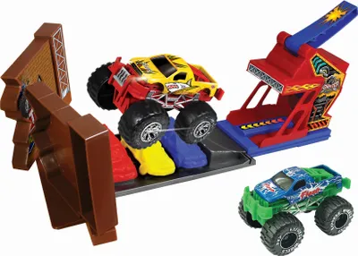 Produktbild von Autos Monster Truck Stuntbahn mit 2 Metallautos