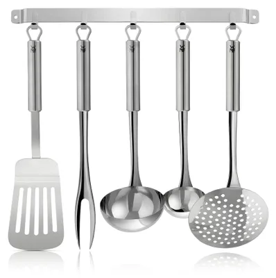 Imagen del producto de Conjunto de cucharas espumaderas WMF, 6 piezas, línea Profi Plus, acero inoxidable
