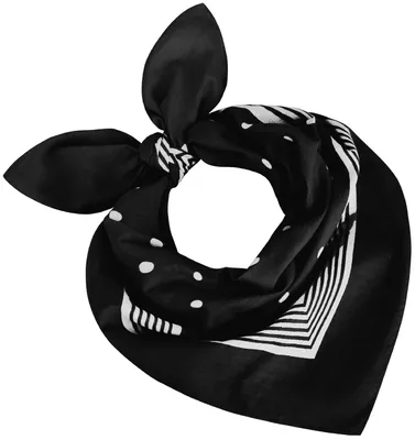 Produktbild von Tobeni Bandana Baumwolle Nickituch gepunktet 55x55 cm Halstuch Kopftuch Tücher, Farbe:Schwarz, Grösse:55 cm x 55 cm