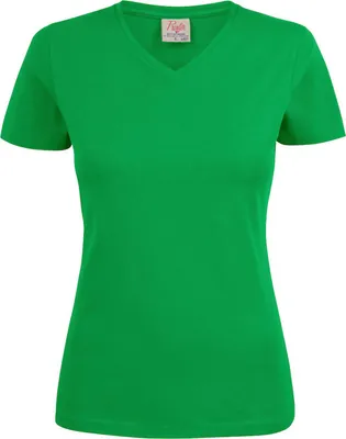 Produktbild von Damen Heavy T-Shirt mit V-Ausschnitt, 160g/m² und verstärkten Schulternähten