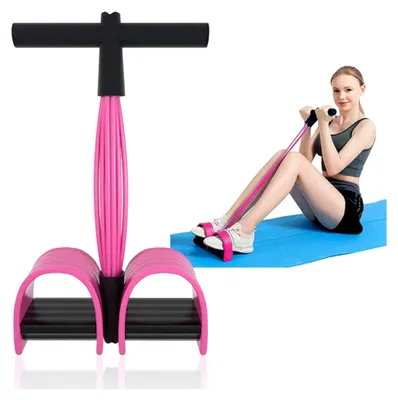 Produktbild von Bauchtrainer für Zuhause, Multifunktionales Trainingsgerät mit 6 elastischen Tubes