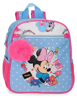 Productafbeelding van Disney Minnie Mouse rugzak met bloemenprint, aanpasbaar, 28 cm
