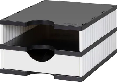 Produktbild von Styro 268-0102.9895S, Polystyrene, Schwarz, Grau, 1 Schublade(n), 225 x 315 x 49 mm, 248 mm, 331 mm