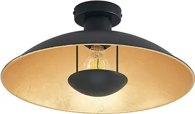 Produktbild von Lindby Deckenlampe Narisara, Ø 40 cm, E27, schwarz-gold