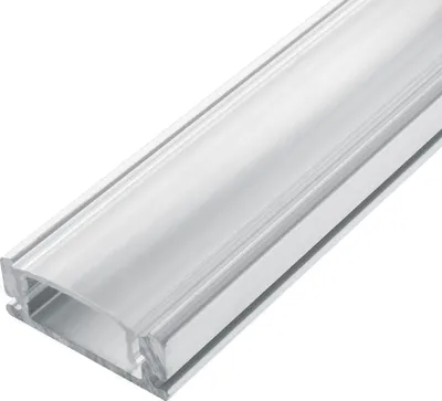 Produktbild von LED Aluschienen transparent Set aus Alustrip und Schiene Profil A 1m Kaltweiß 1 Meter