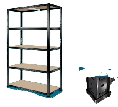 Immagine prodotto di Scaffale metallico, design a 5 ripiani, capacità di carico di 1000 kg, 5 ripiani 180x90x40 cm - Modello A