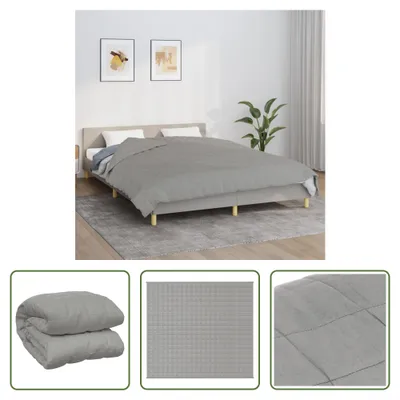 Obrázok produktu pre The Living Store Sivá deka s hmotnosťou 200x230 cm 13 kg látka