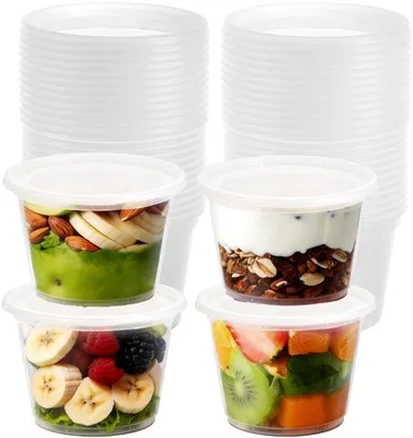 Produktbild von 24 Aufbewahrungsbehälter - 450 ml - Kunststoff - BPA-frei - Auslaufsicher - Spülmaschinenfest - Luftdicht - Lebensmittelbehälter