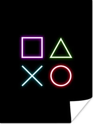 Produktbild von MuchoWow® Poster Gaming - Neon - Konsole - Schwarz - Controller - Gaming 30x40 cm - Wandplakat - Poster Kinderzimmer